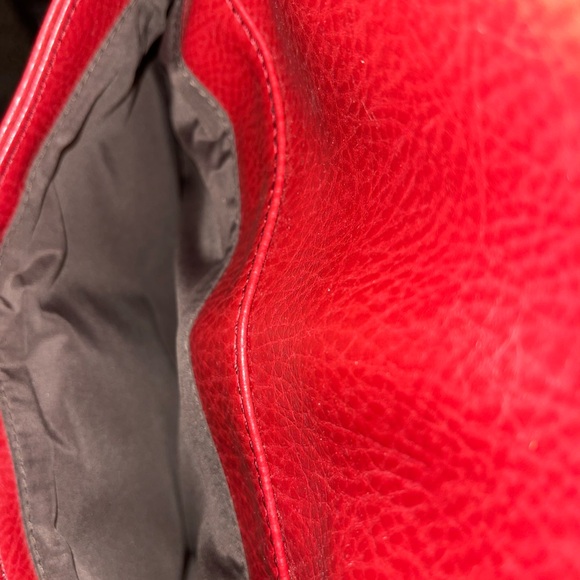 Vegan leather Red Cross body bag - Picture 7 of 7